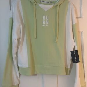 Burn Boot Camp NWT yellow & white hoodie